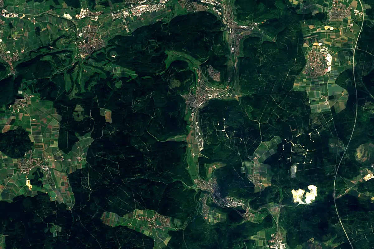 Kocher: satellite view of the source