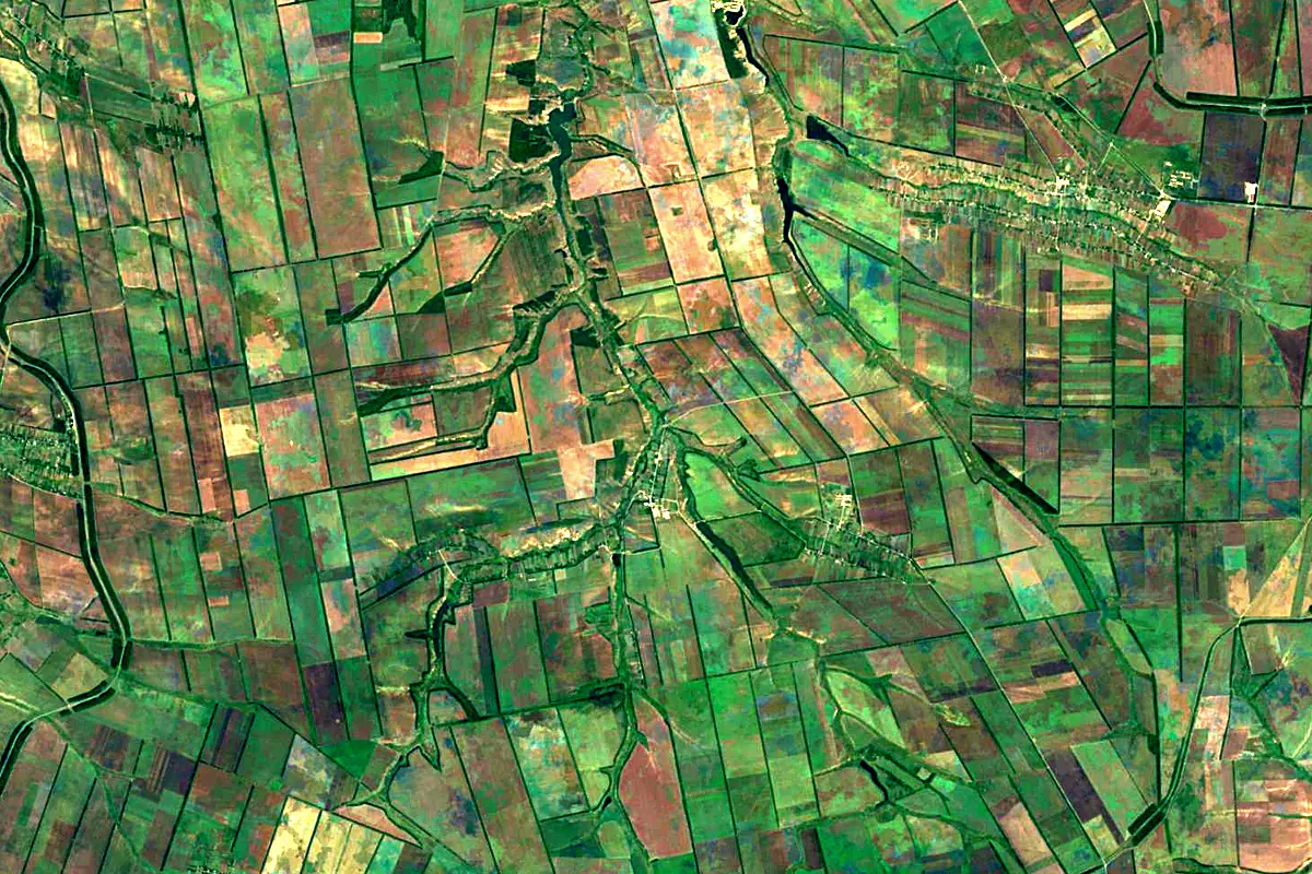Konka River: satellite view of the source
