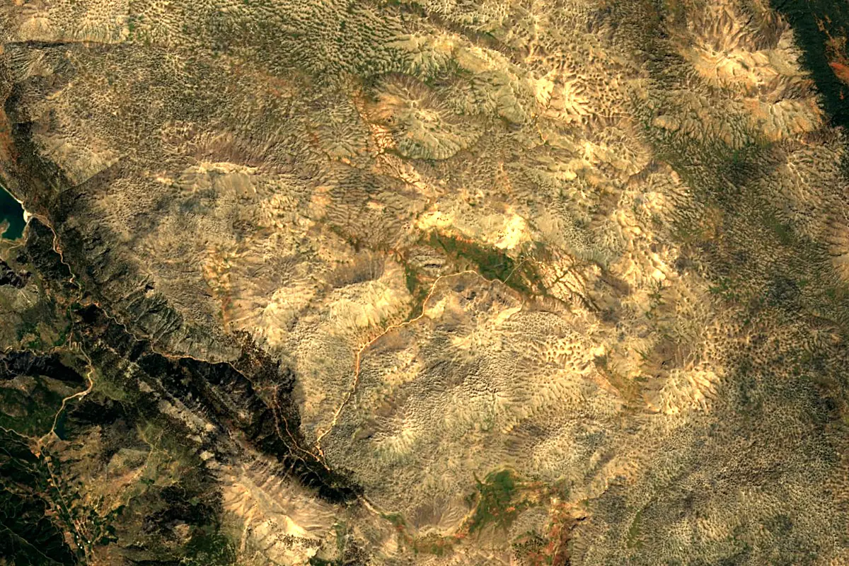 Köprüçay River: satellite view of the source