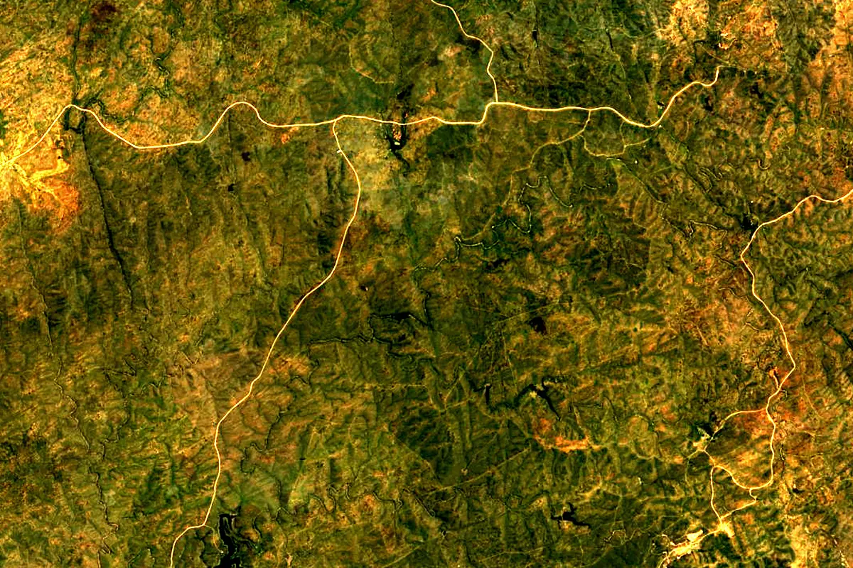 Kuiseb River: satellite view of the source
