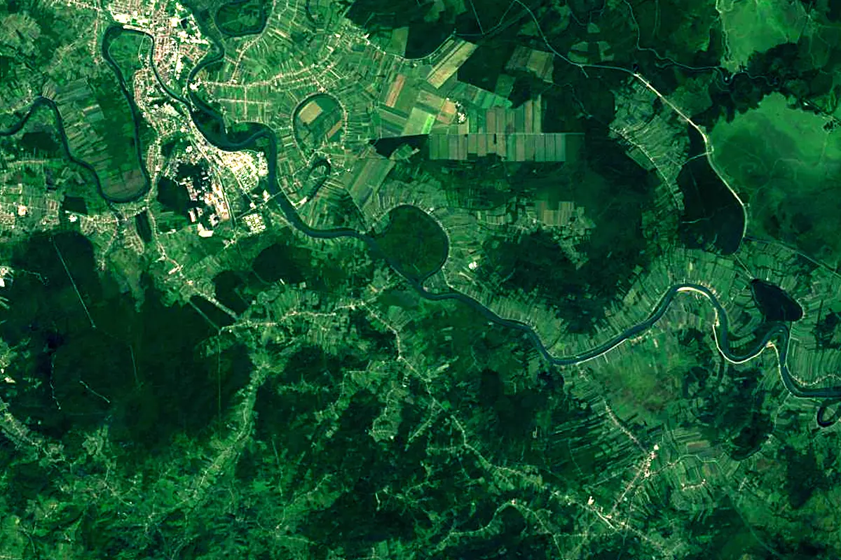 Kupa: satellite view of the mouth