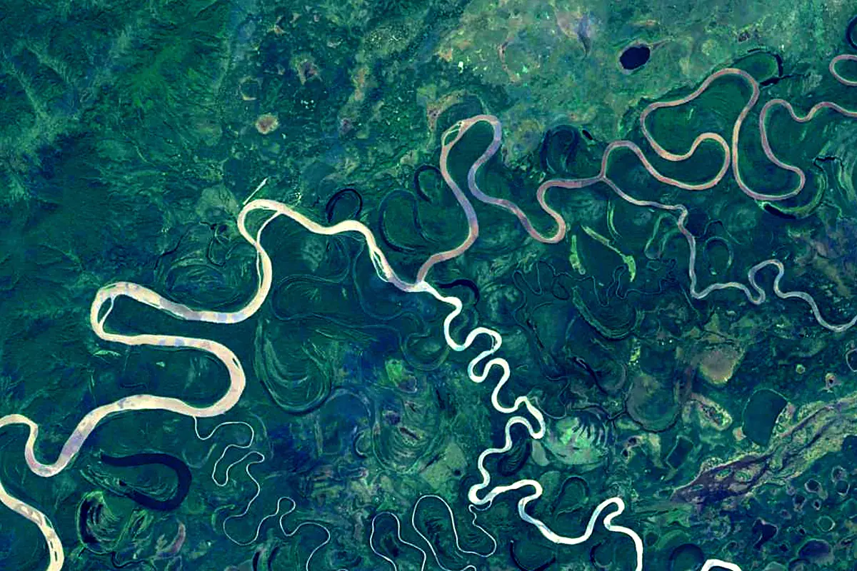 Kuskokwim River: satellite view of the source