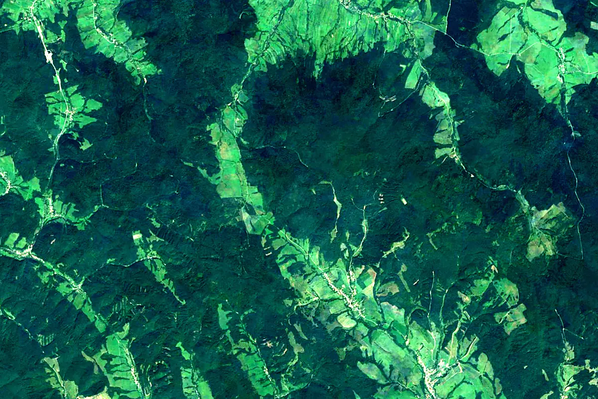Laborec: satellite view of the source