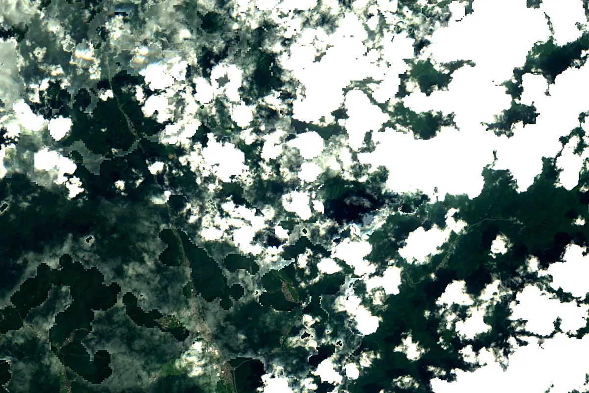 Lake Biwa: satellite view of the source