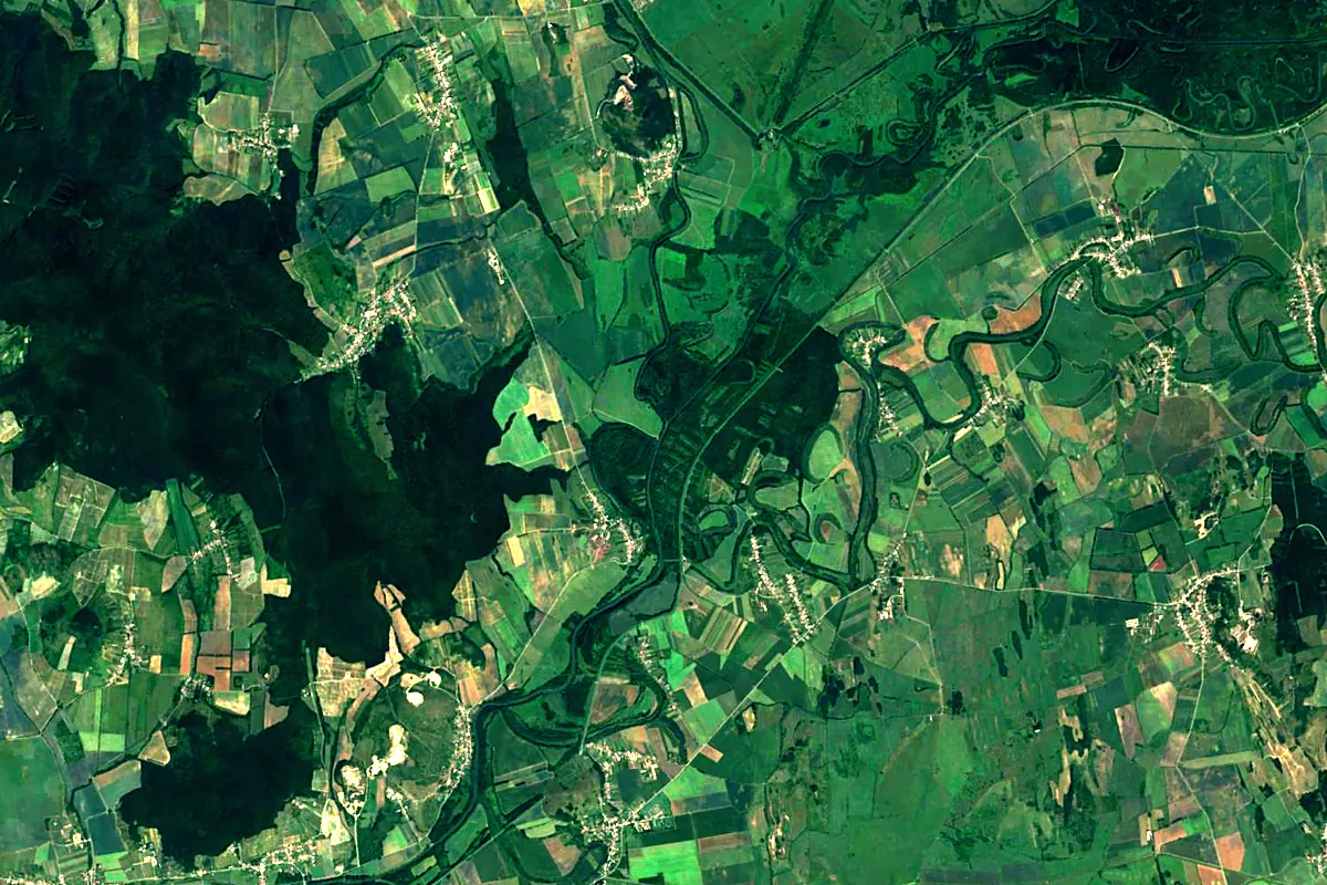 Latorica: satellite view of the mouth