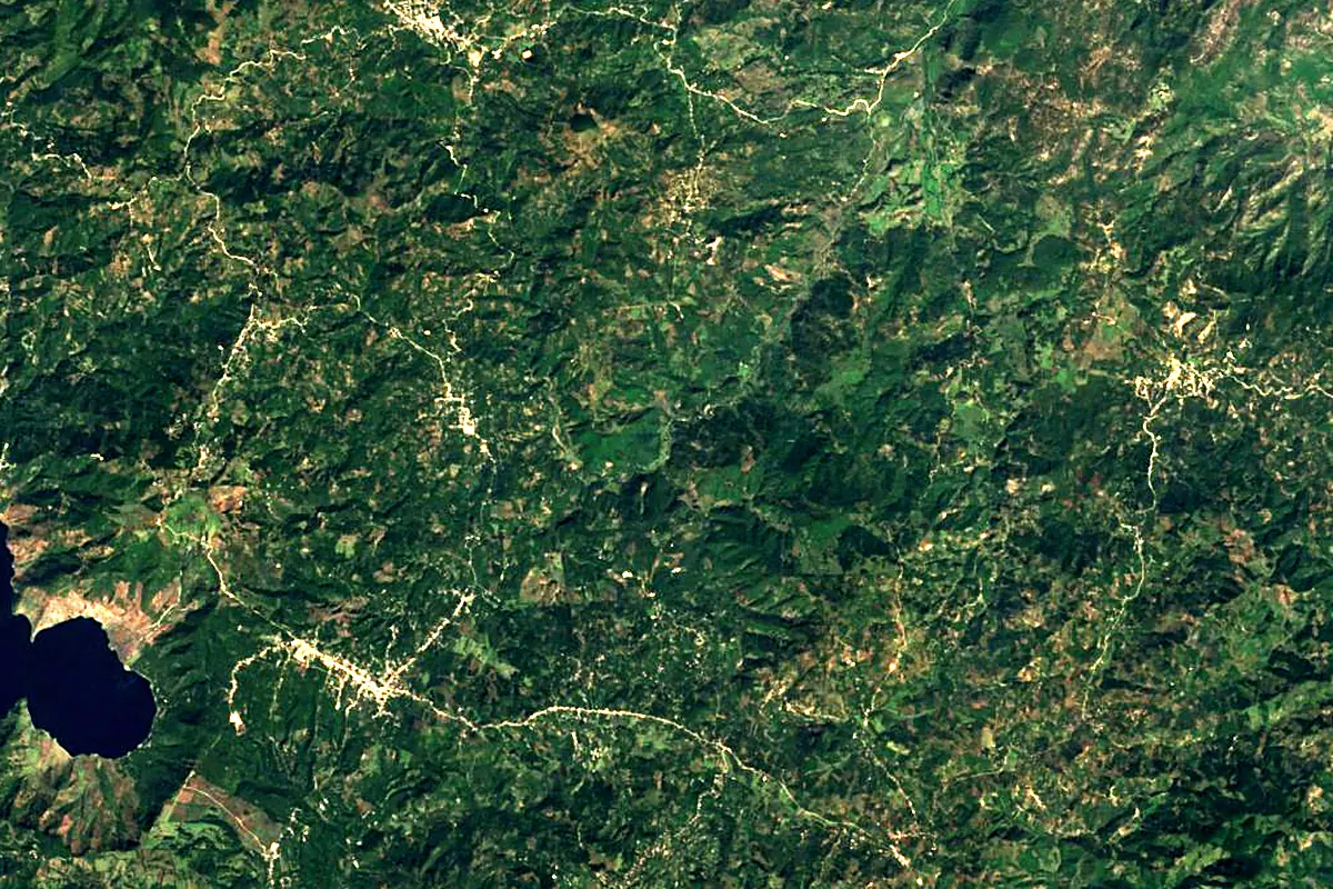 Lempa River: satellite view of the source