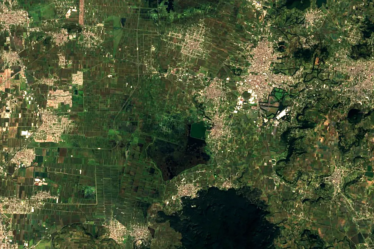 Lerma River: satellite view of the source