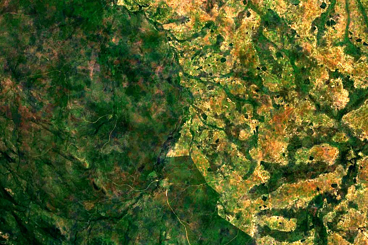 Lilongwe River: satellite view of the source