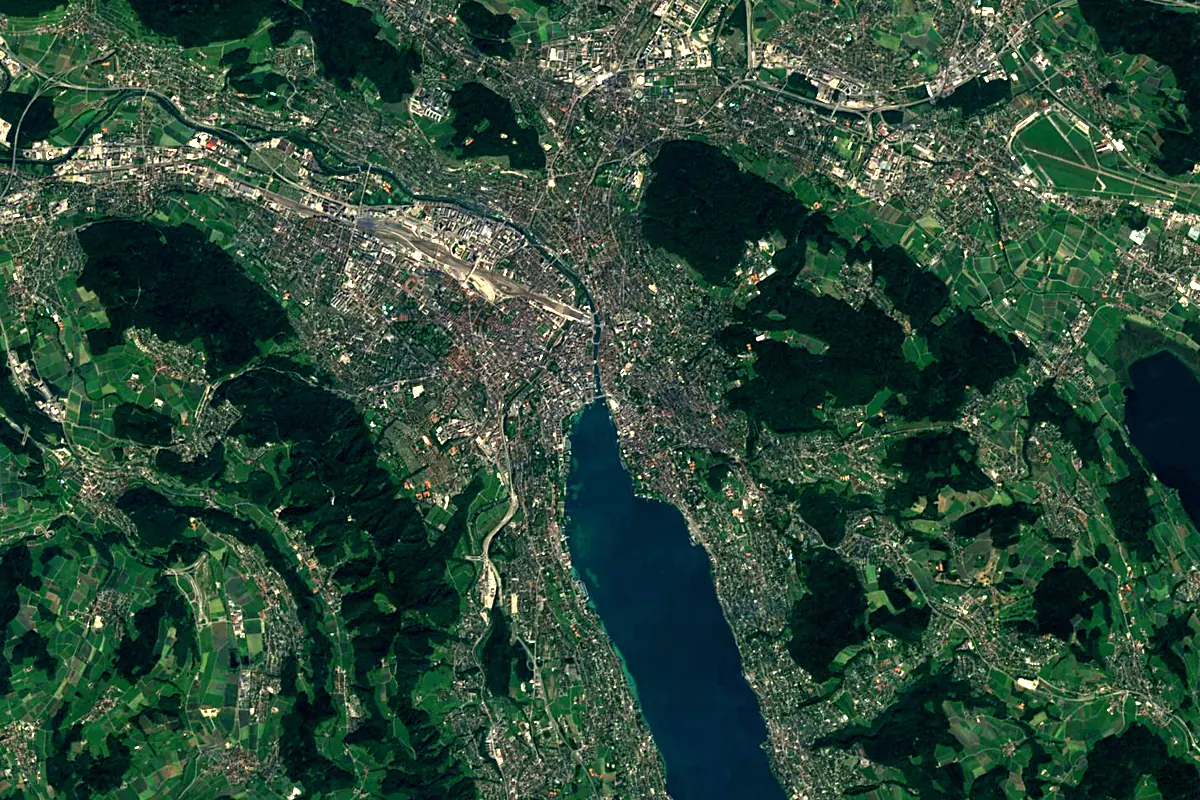 Limmat: satellite view of the source