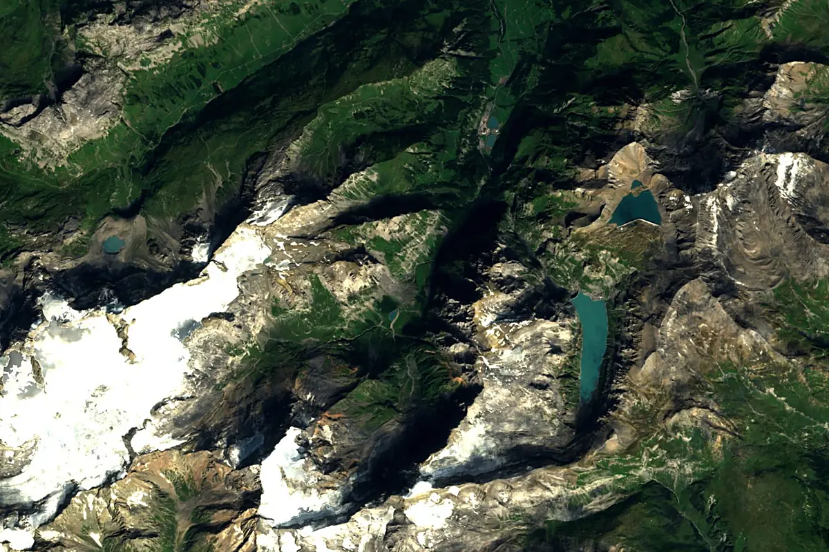 Linth: satellite view of the source