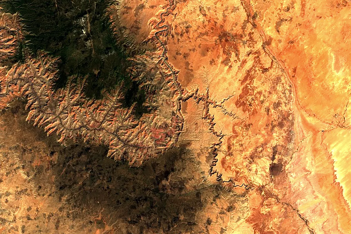Little Colorado River: satellite view of the mouth