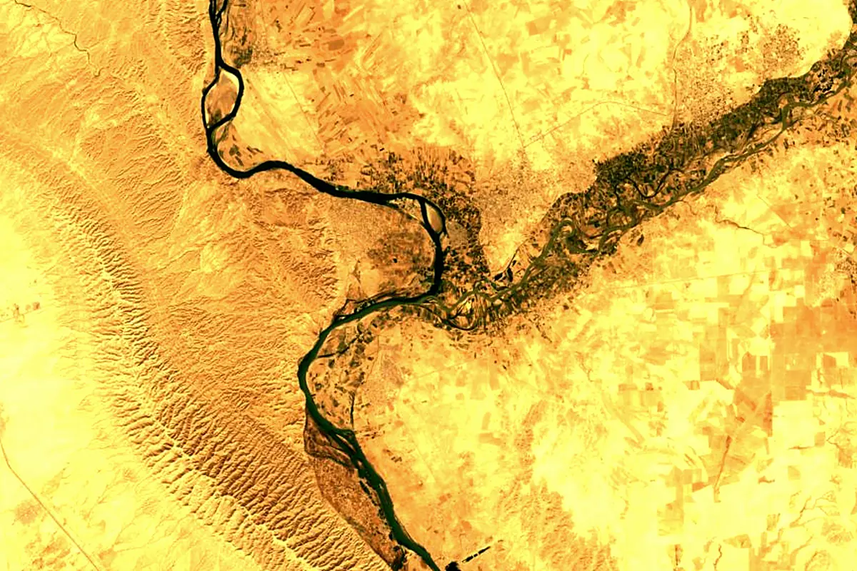 Little Zab: satellite view of the mouth