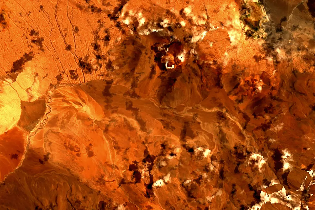 Loa River: satellite view of the source
