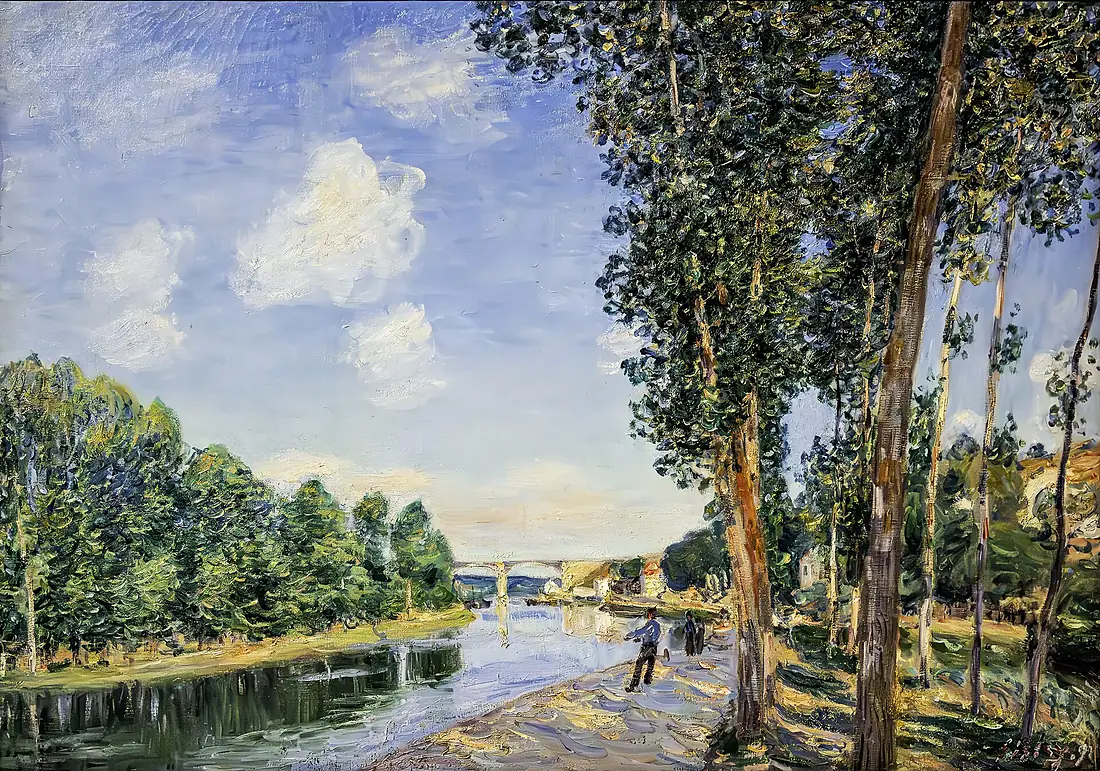(Barcelona) Alfred Sisley - A Bend in the Loing - Museu Nacional d'Art de Catalunya