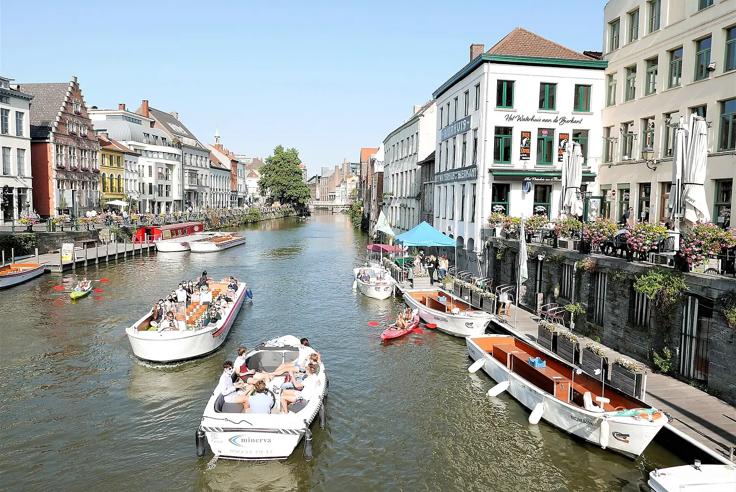 Blick über die Leie in Gent (Belgien)