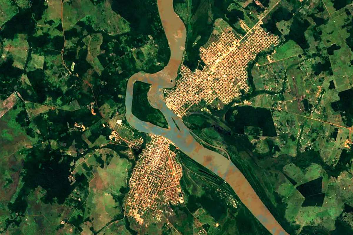 Madeira River: satellite view of the source