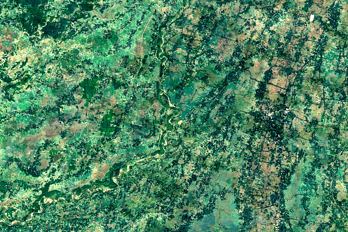 Mahananda River: satellite view of the source