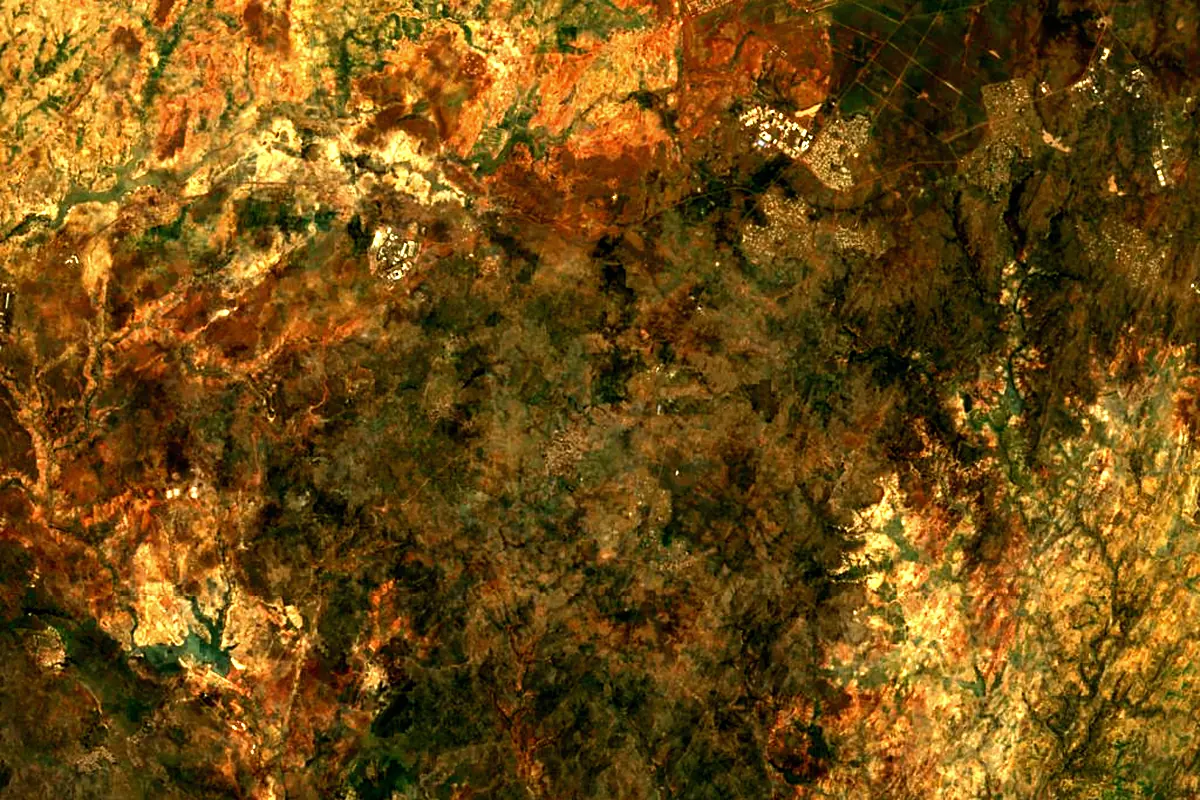 Mareb River: satellite view of the source