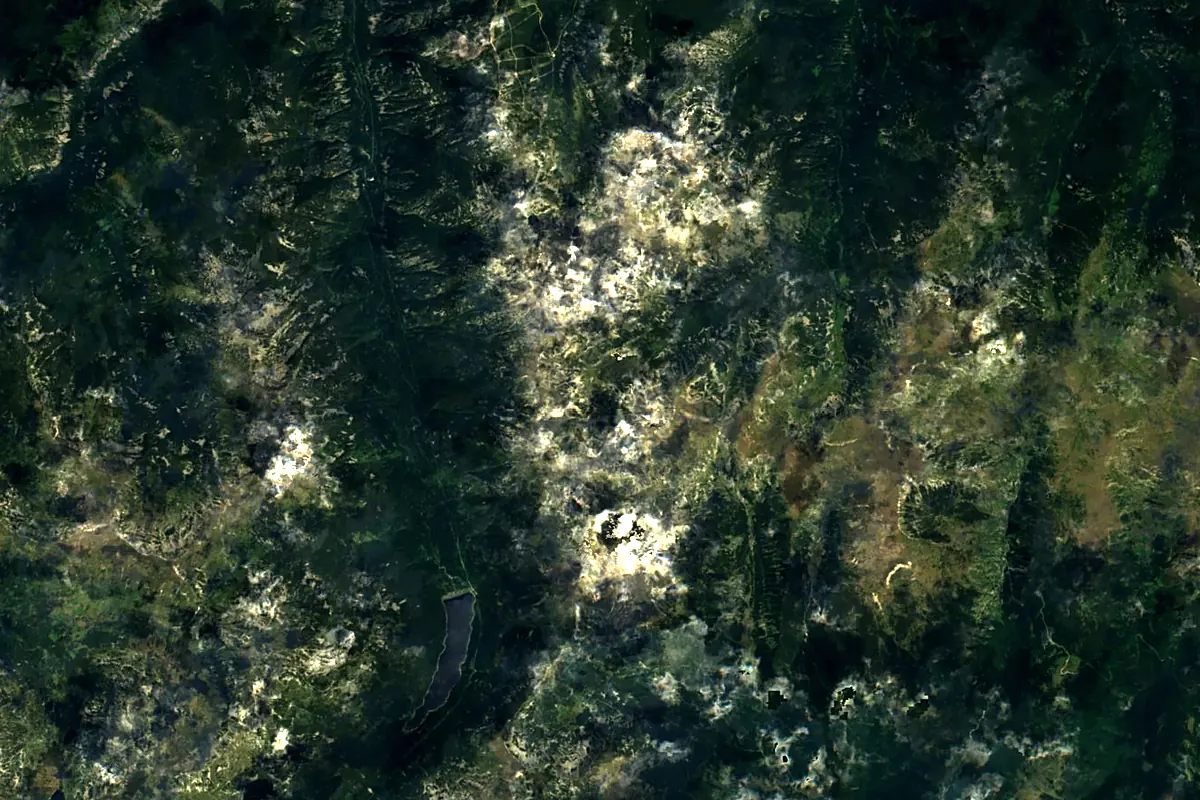 Maritsa: satellite view of the source