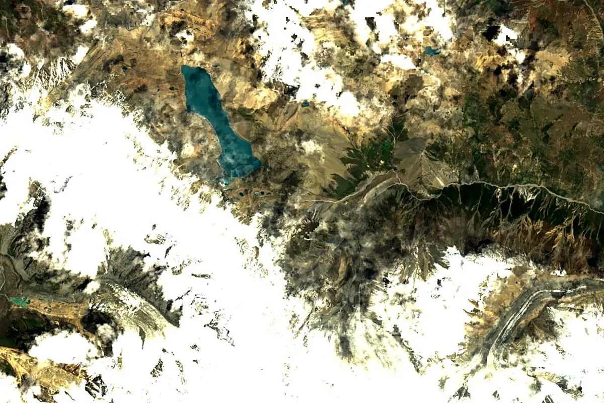 Marshyangdi: satellite view of the source