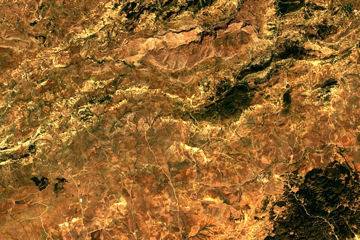 Medjerda River: satellite view of the source