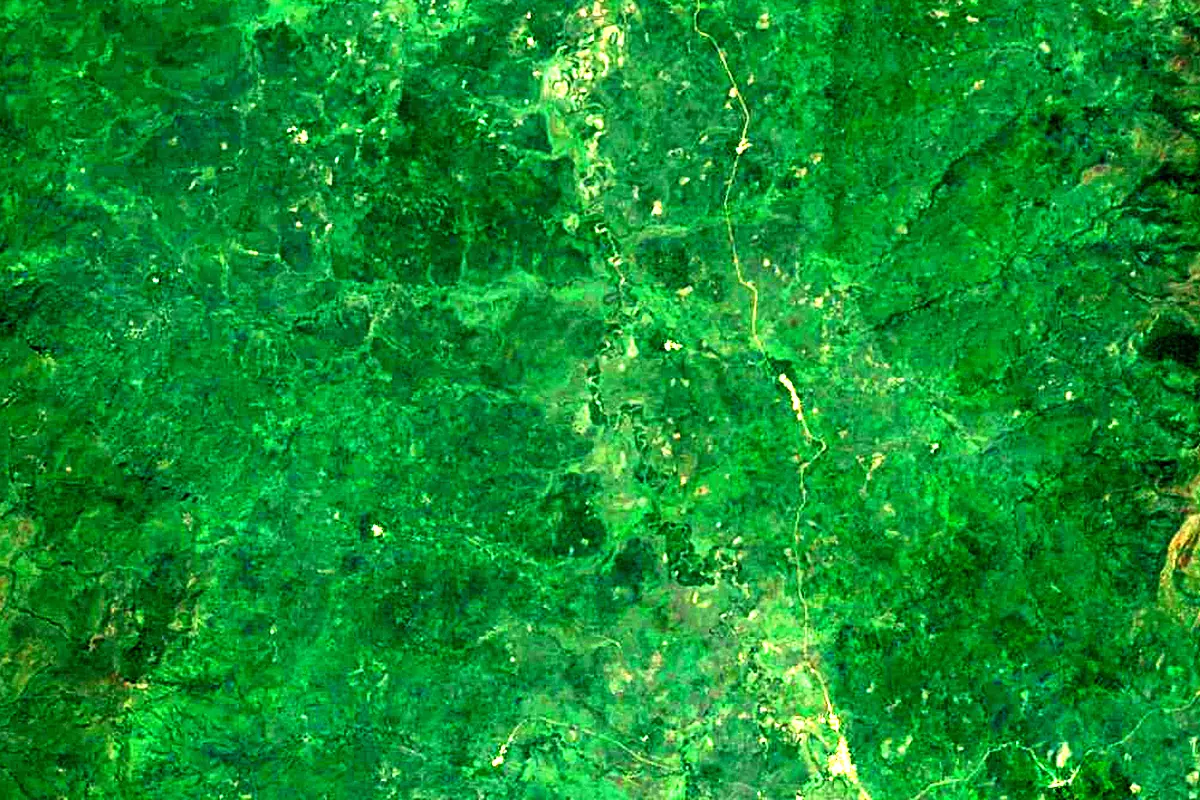 Milo River: satellite view of the source