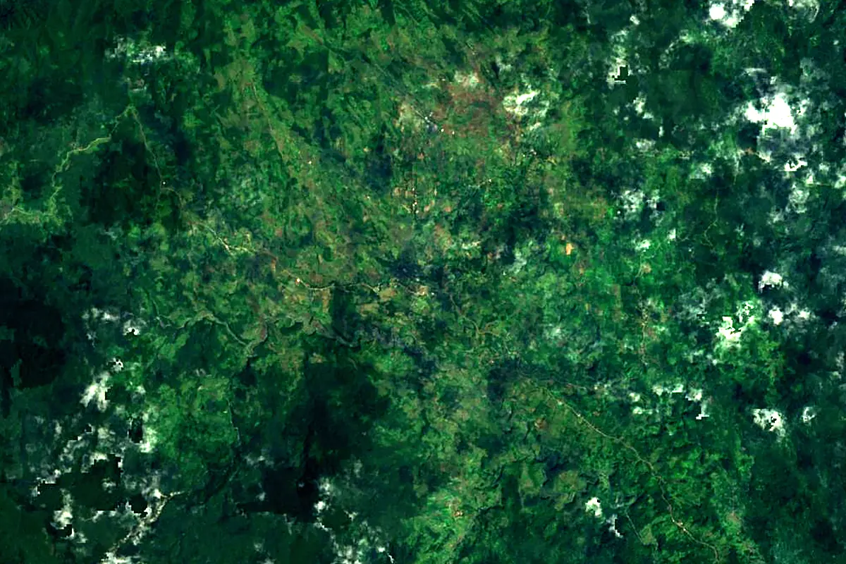 Mindanao River: satellite view of the source