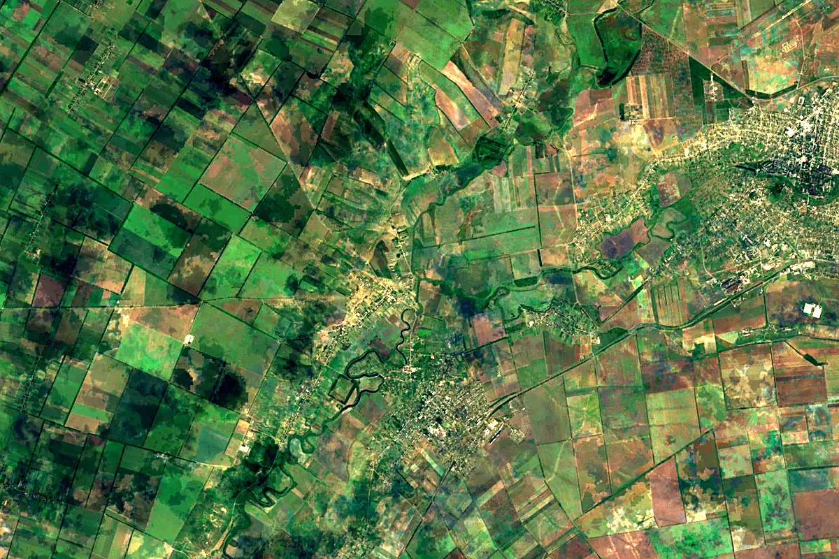 Molochna: satellite view of the source