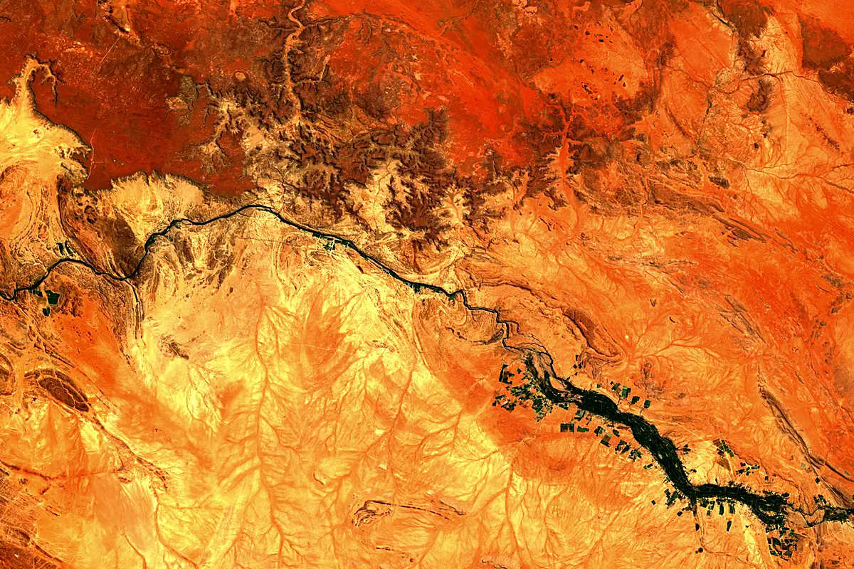 Molopo River: satellite view of the mouth