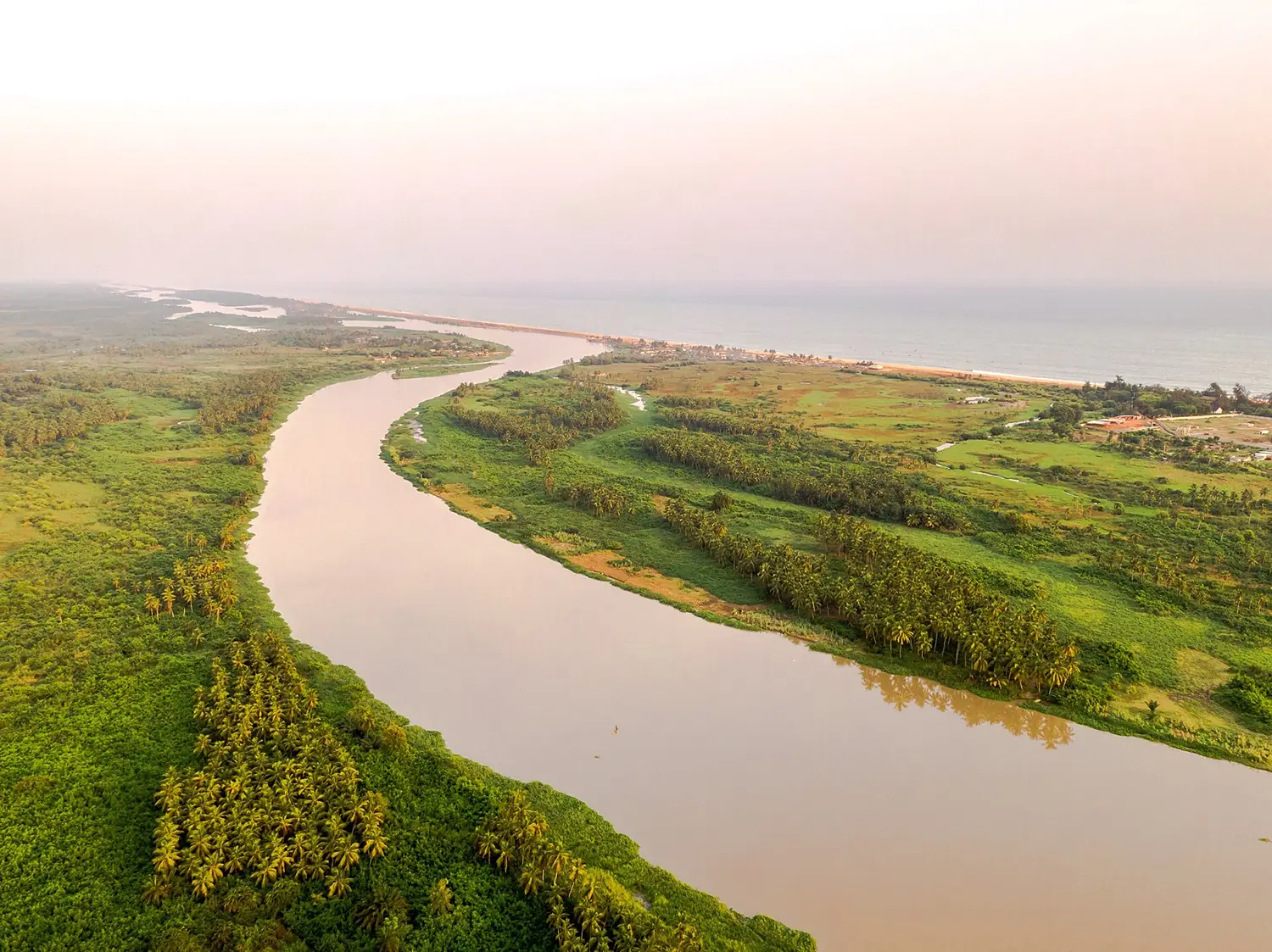 Mono river in Grand-Popo, Benin
