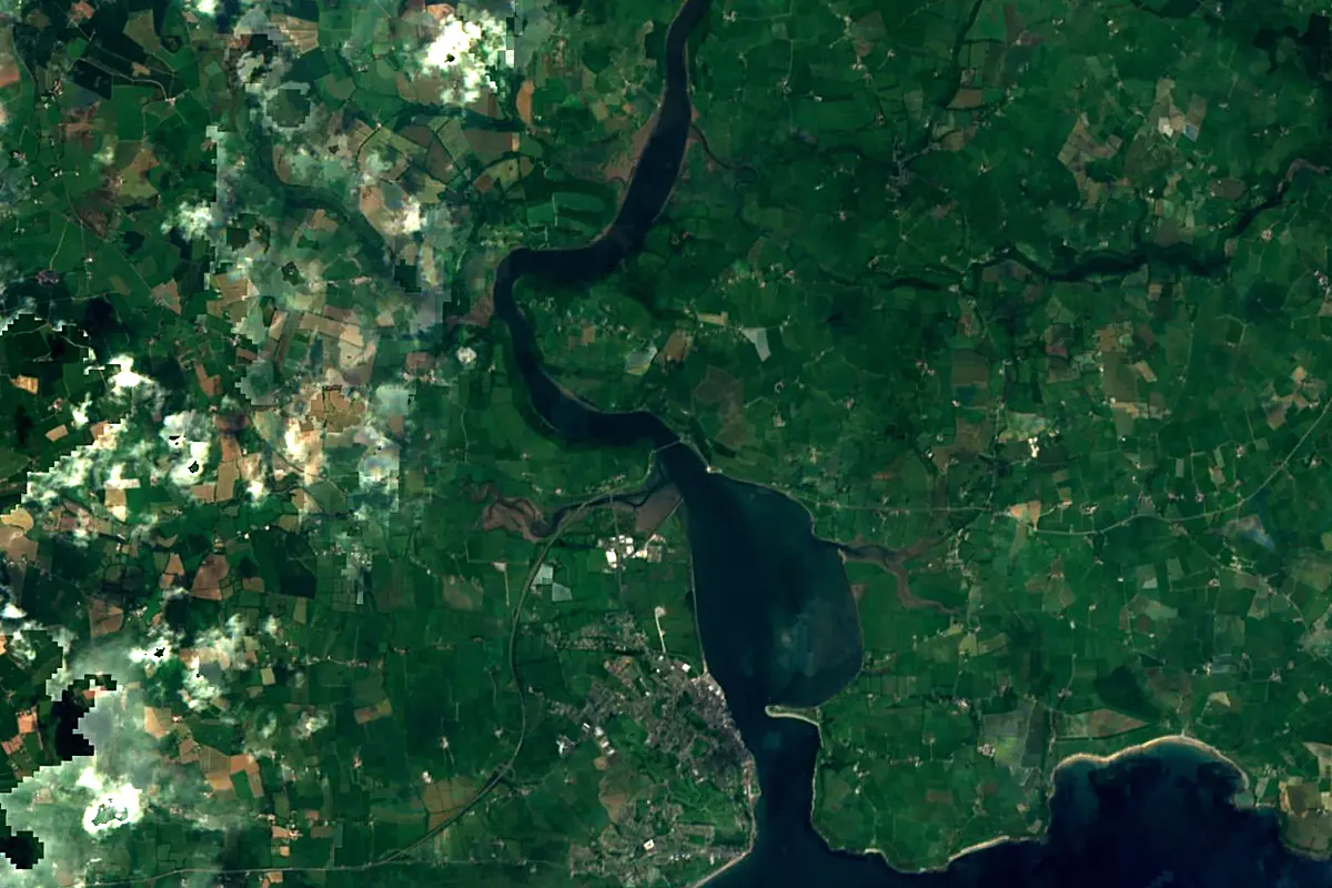 Munster Blackwater: satellite view of the mouth