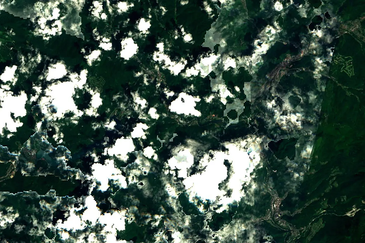 Nagara River: satellite view of the source