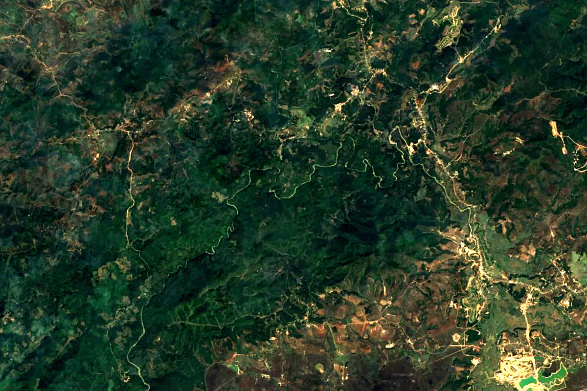 Nam Ngum: satellite view of the source