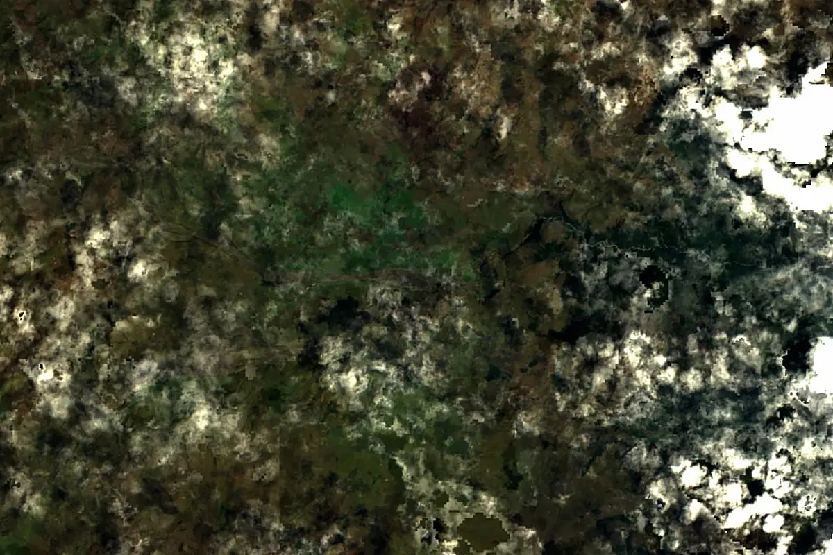 Napo River: satellite view of the source