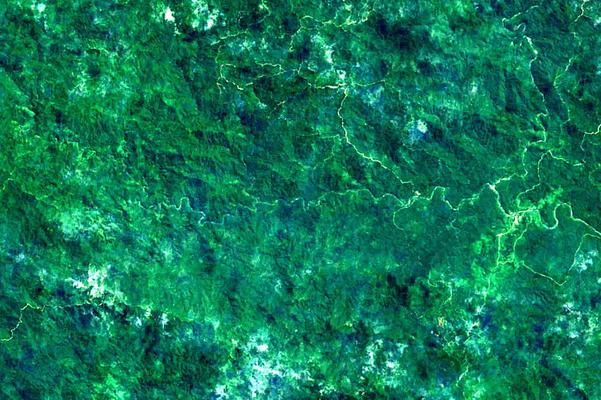 Navua River: satellite view of the source