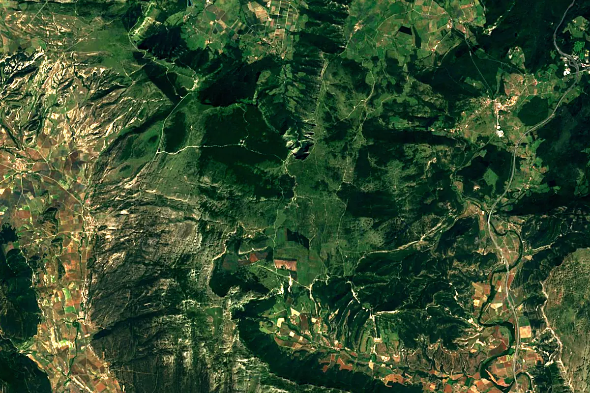 Nervión: satellite view of the source