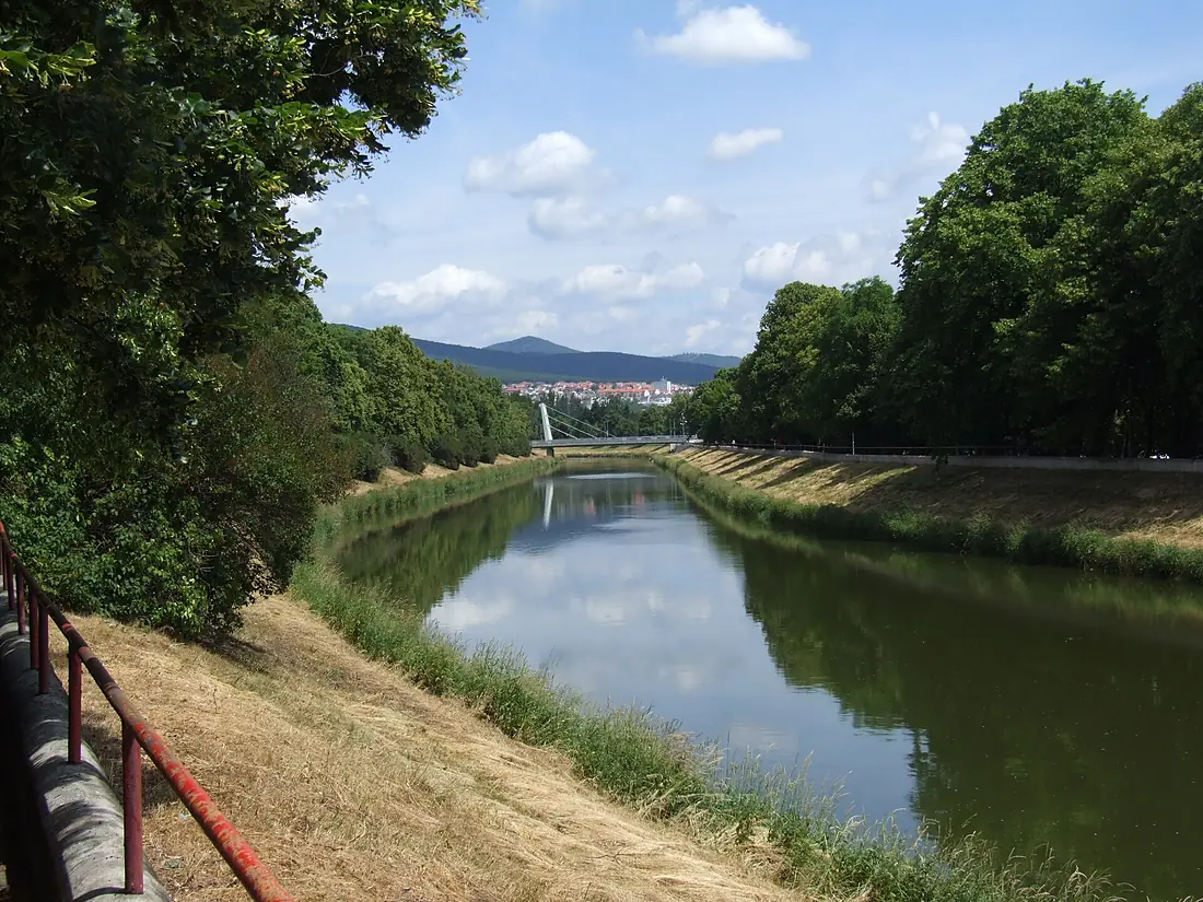 Řeka Nitra ve městě Nitra