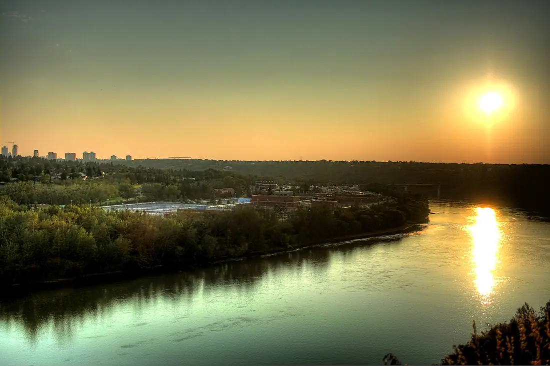 North Saskatchewan River Valley from Highlands Edmonton Alberta Canada 01A