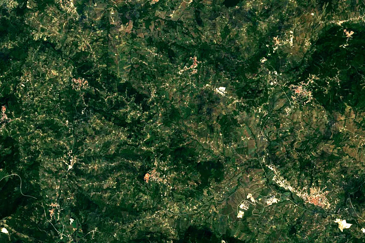 Ofanto: satellite view of the source