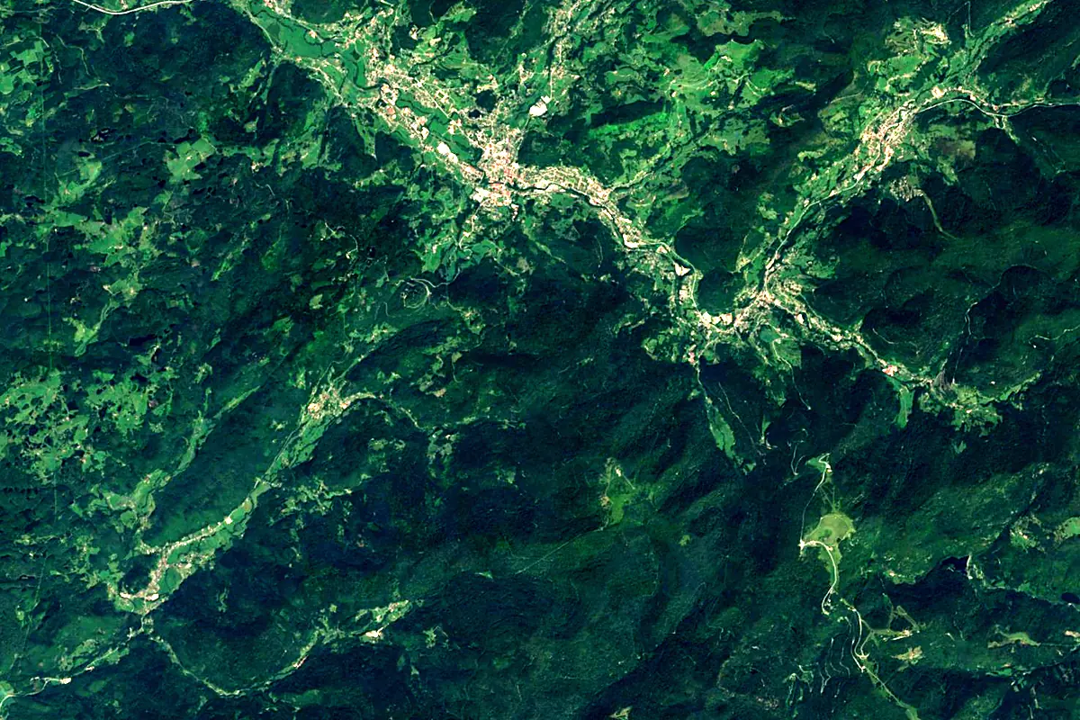 Ognon: satellite view of the source