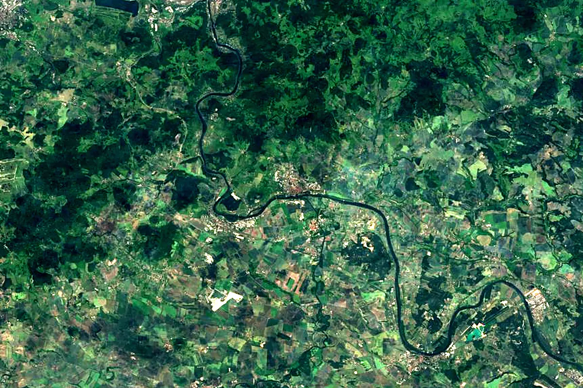 Ohře: satellite view of the mouth