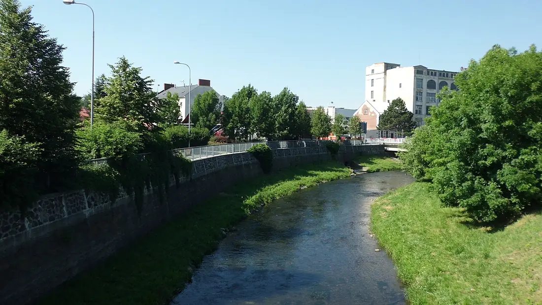 Krnov, Řeka Opava (červen 2022)