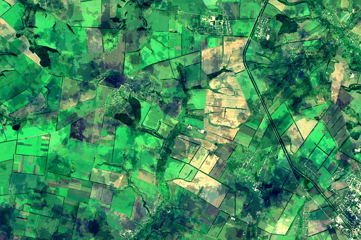 Oril River: satellite view of the source