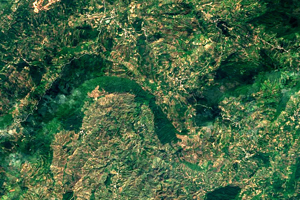 Pa Sak River: satellite view of the source