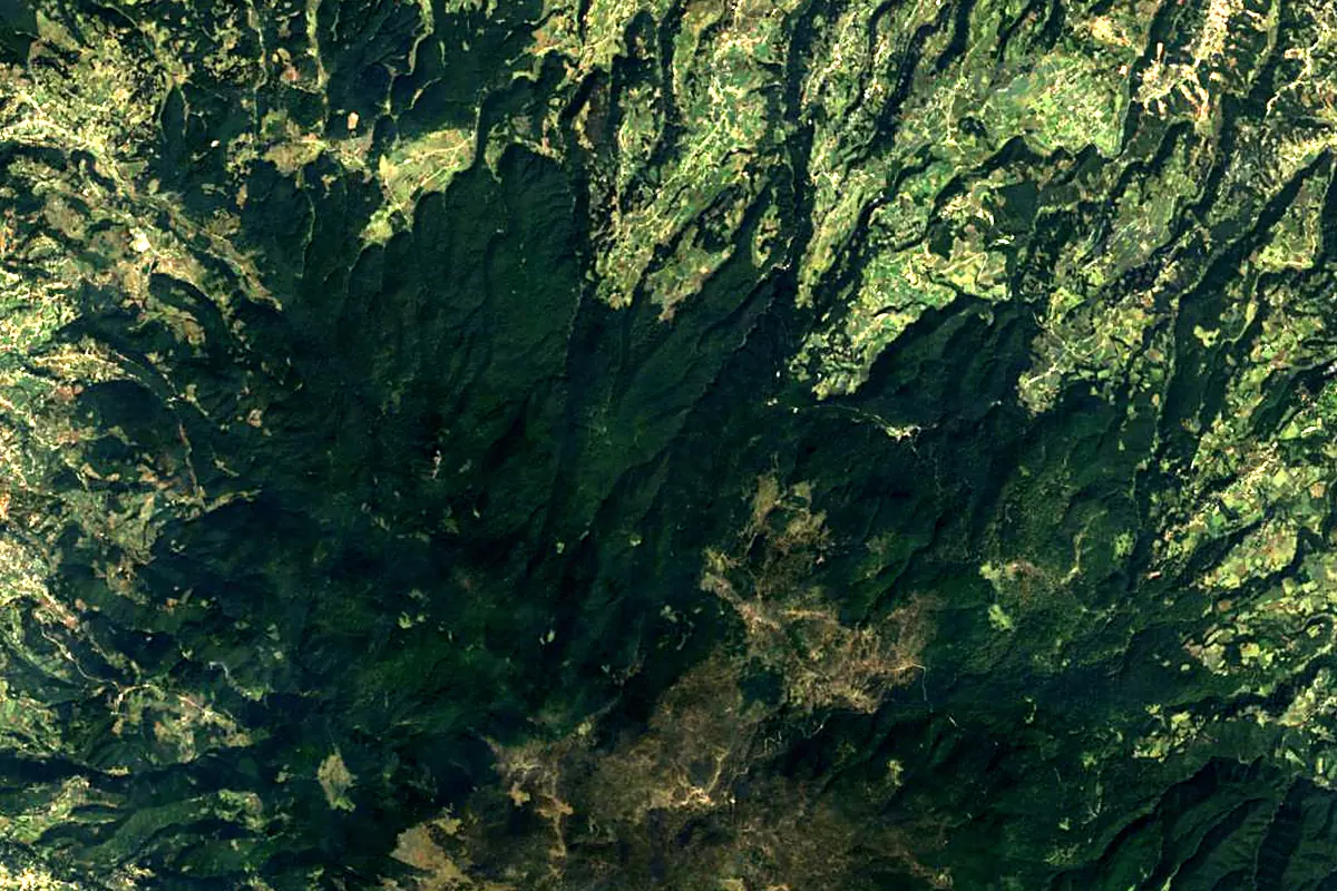 Pánuco River: satellite view of the source