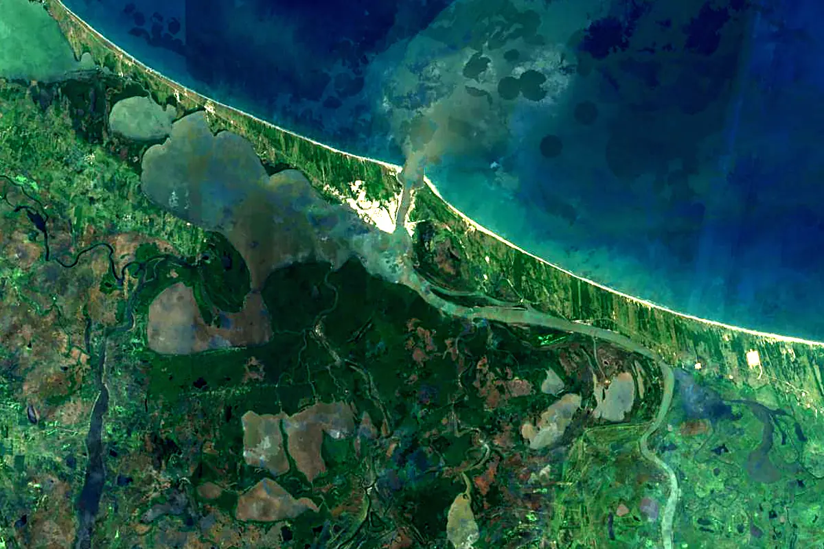 Papaloapan River: satellite view of the mouth