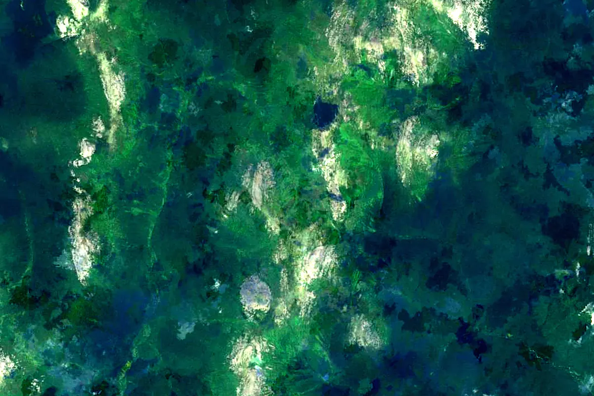 Pechora: satellite view of the source