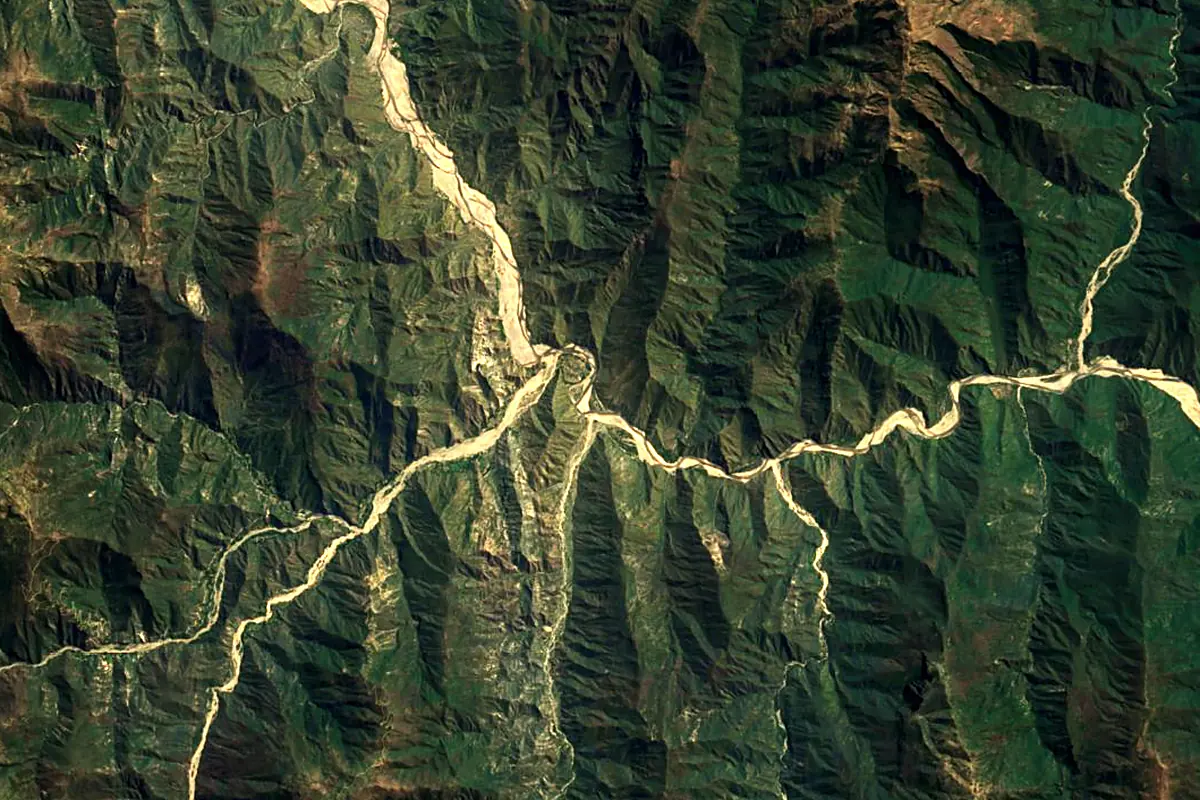 Pilcomayo River: satellite view of the source