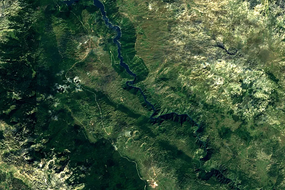 Piva: satellite view of the source