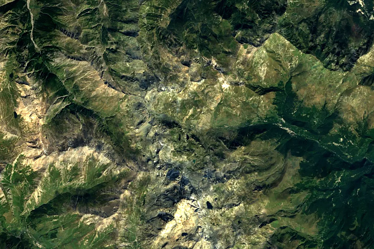 Po: satellite view of the source